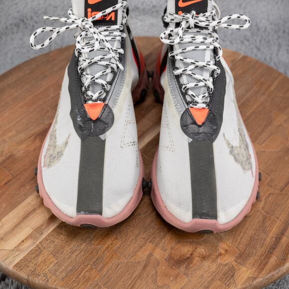 Nike React Runner Mid Wr Ispa Middle Cut Sneakers White Size 6.5 AT3143-100 EUC - Picture 3 of 10